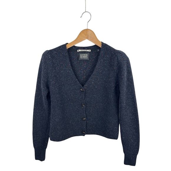 Scotch & Soda Shimmer V-Neck Cardigan - Picture 1 of 6